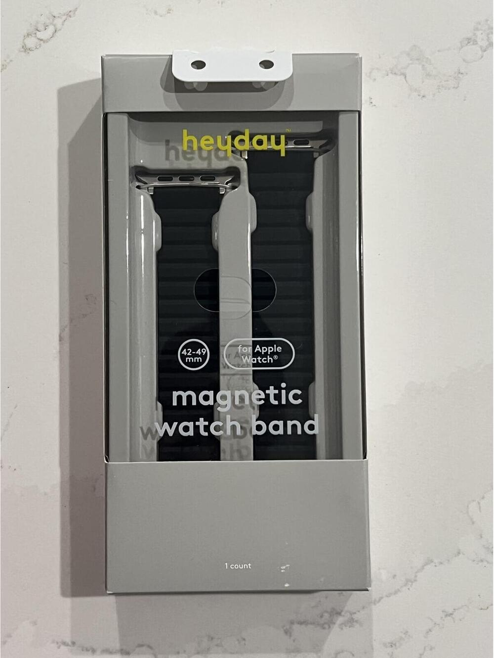 Heyday Silicone Apple Watch Band Magnetic, 42/49 mm - Black